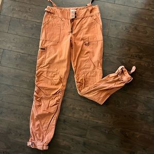 Salmon Coloured Cargo Styled Pants